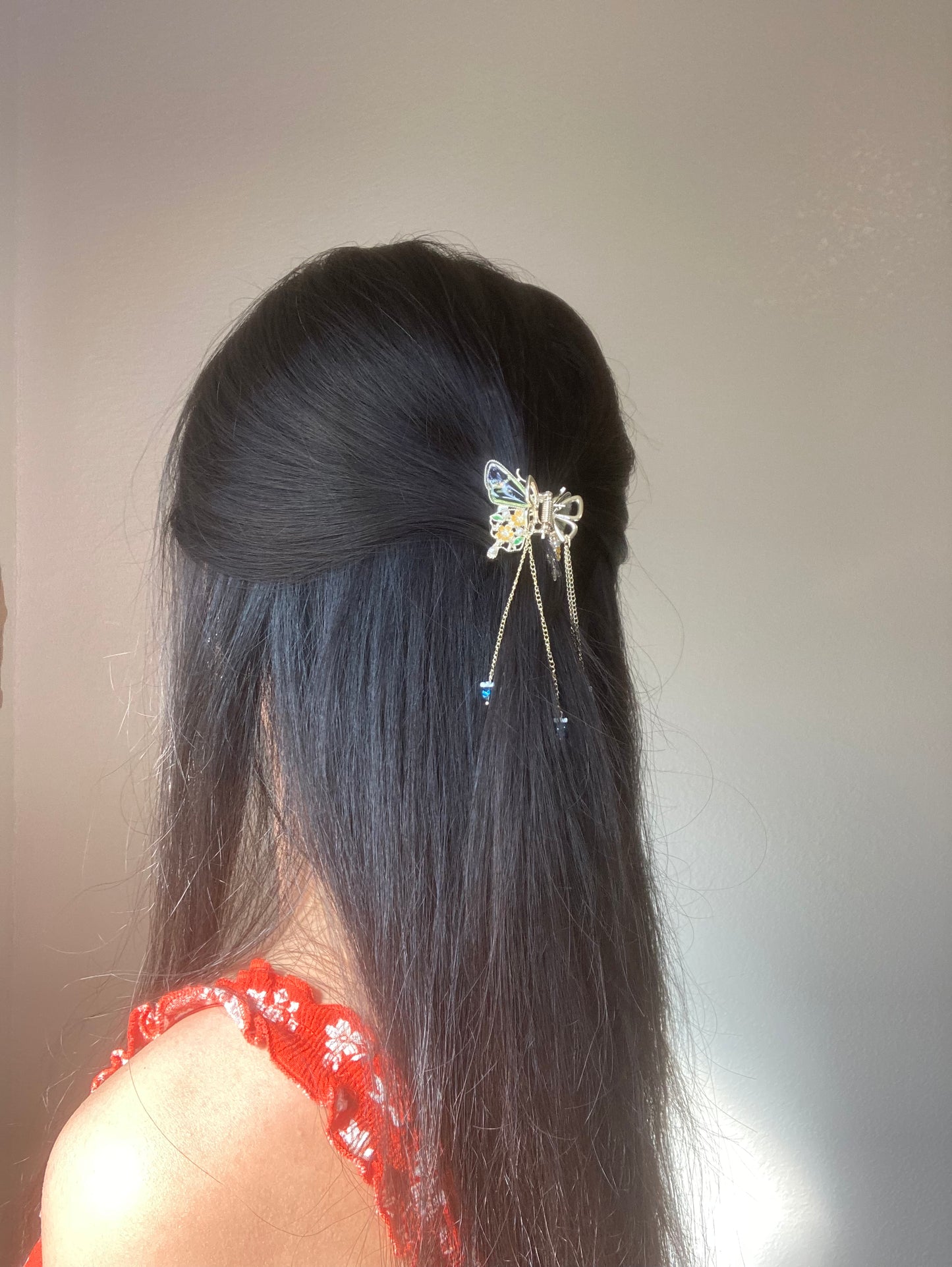 Yellow Butterfly Clip