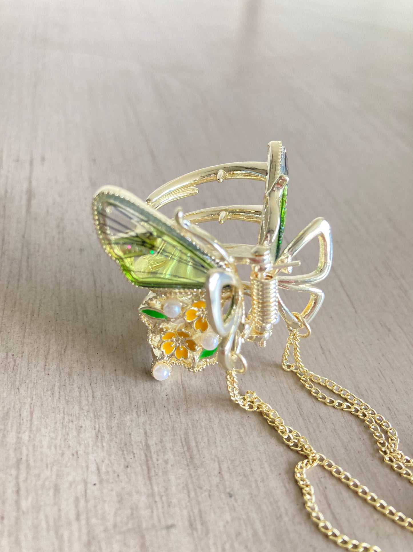 Yellow Butterfly Clip